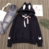 Women Cute Bunny Hoodie Long Sleeve Hoodie Lovely Female Rabbit Hoody Sweatshirts Loose Size Lovely Cotton Treetwear - menochic